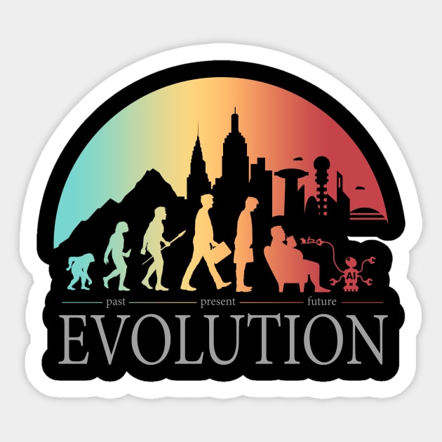 human evolution past present future timeline Sticker by Digitalartrock